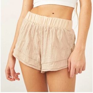 FP Movement by Free People Lets Go Out Tan Athletic Shorts